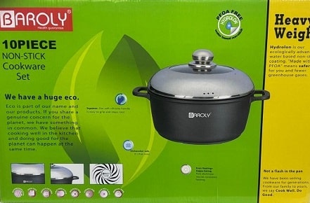 سرویس قابلمه آلومینیوم دایکاست(چدن) 10 پارچه با پوشش درجه یک باروری